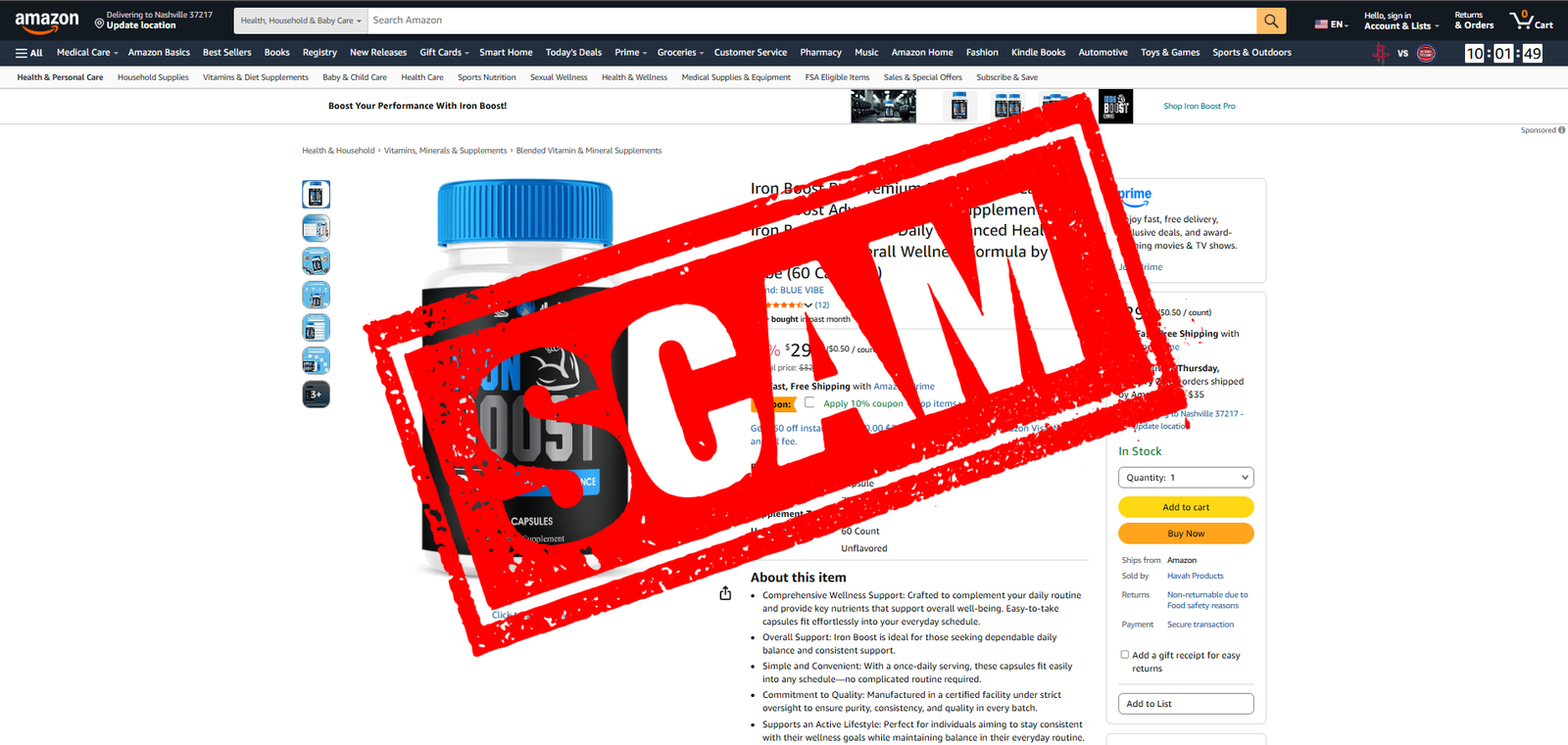 Iron Boost Scam Alert